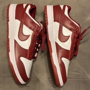 Nike Men's Crimson and White Sneakers